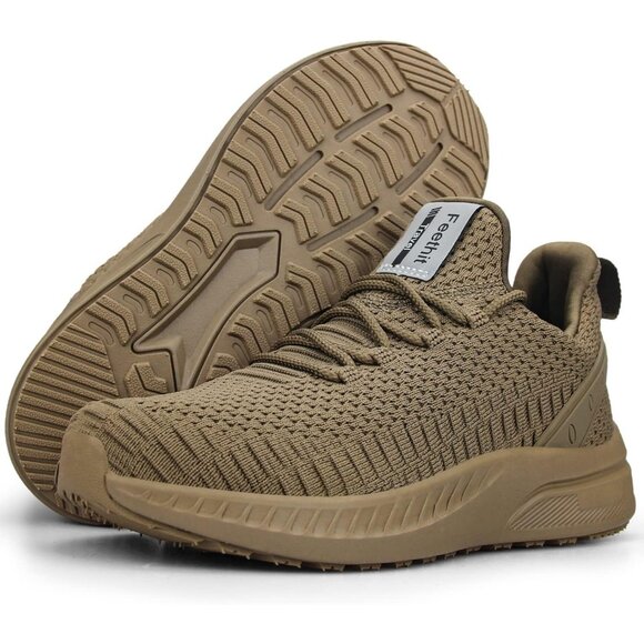 Brown Women's Tennis Running Shoes  Lightweight Walking Sneakers for Travel, Gym - Picture 5 of 6